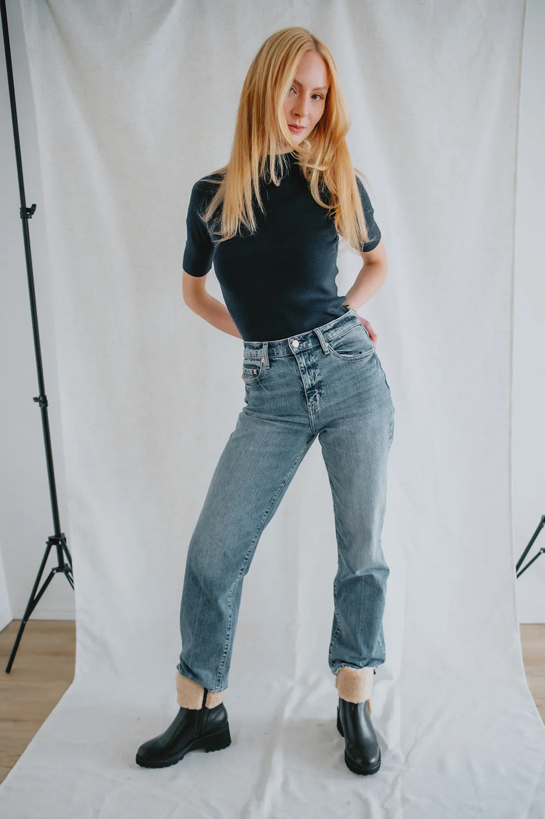The Sundaze High Rise Vintage Straight Denim by Daze Denim - Brooklyn