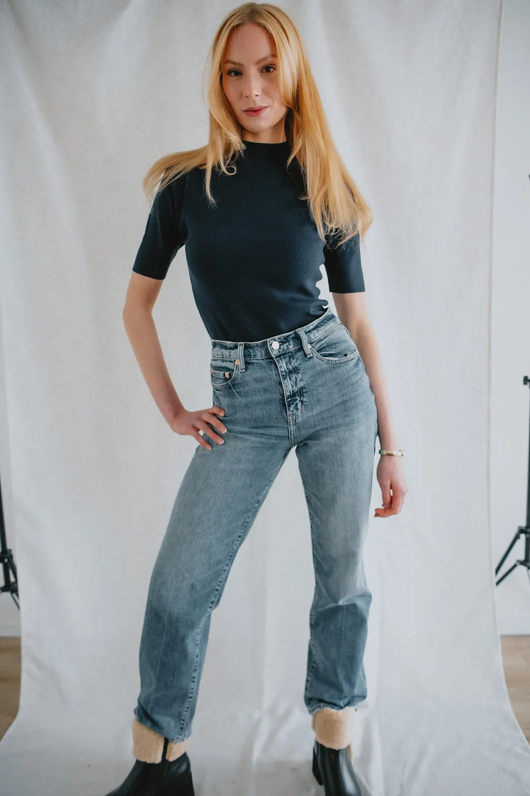 The Sundaze High Rise Vintage Straight Denim by Daze Denim - Brooklyn