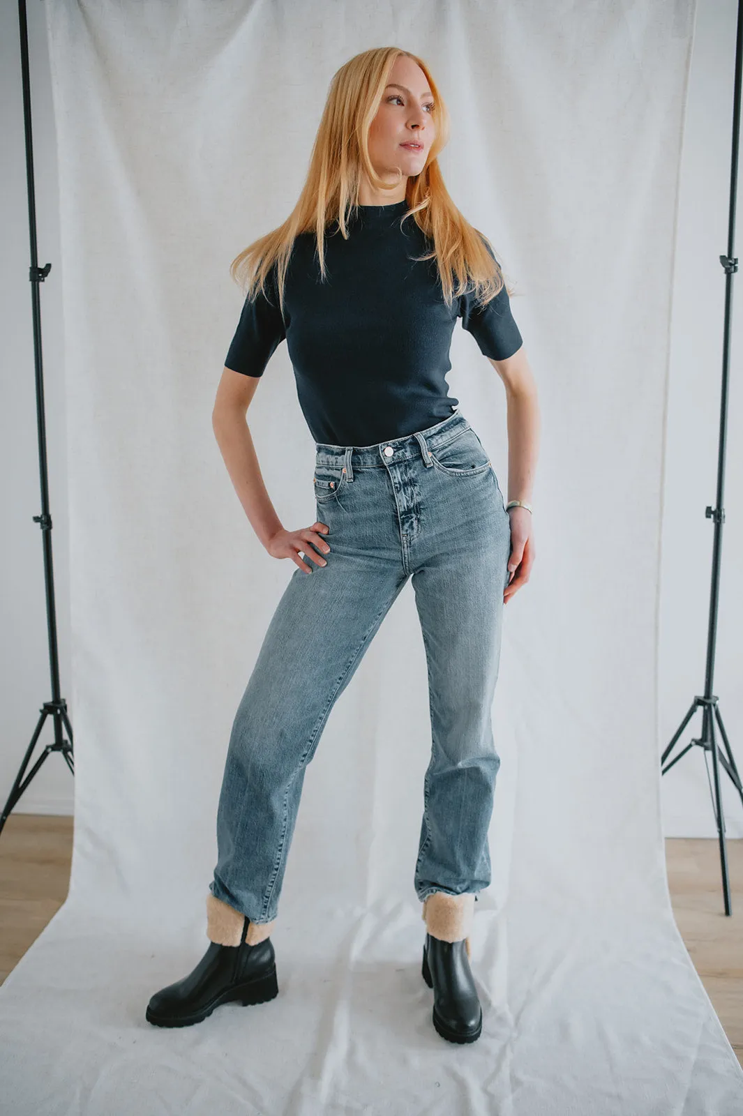 The Sundaze High Rise Vintage Straight Denim by Daze Denim - Brooklyn