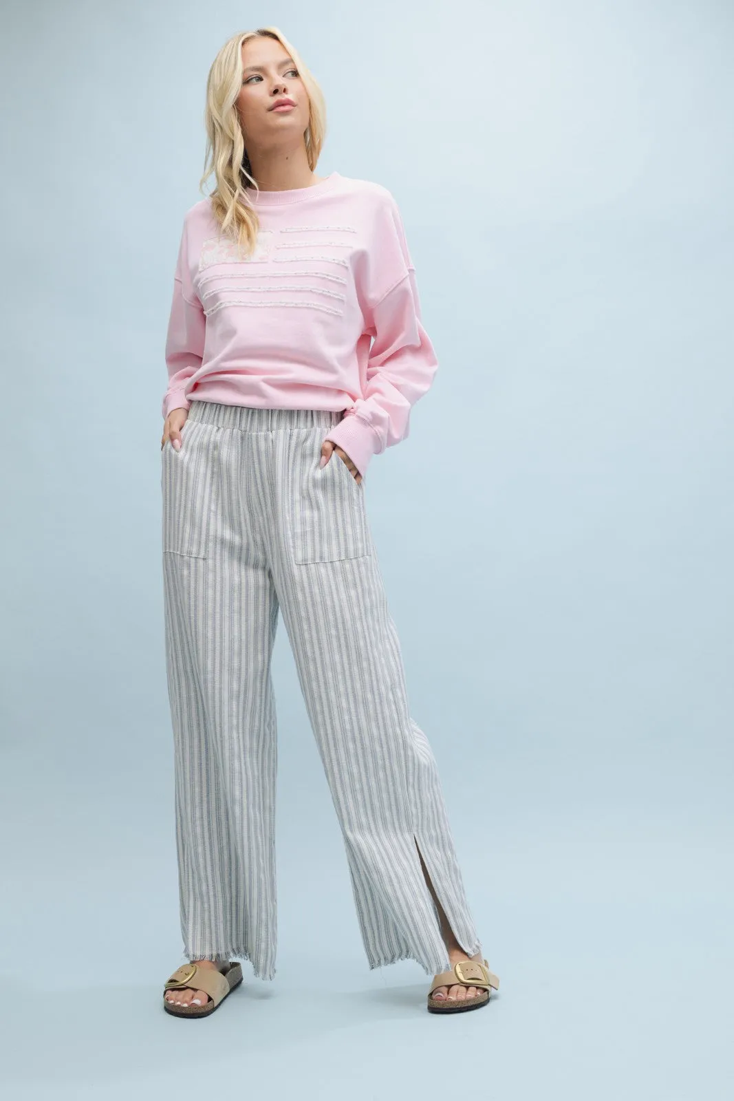 The Talia Striped Wide Leg Pants