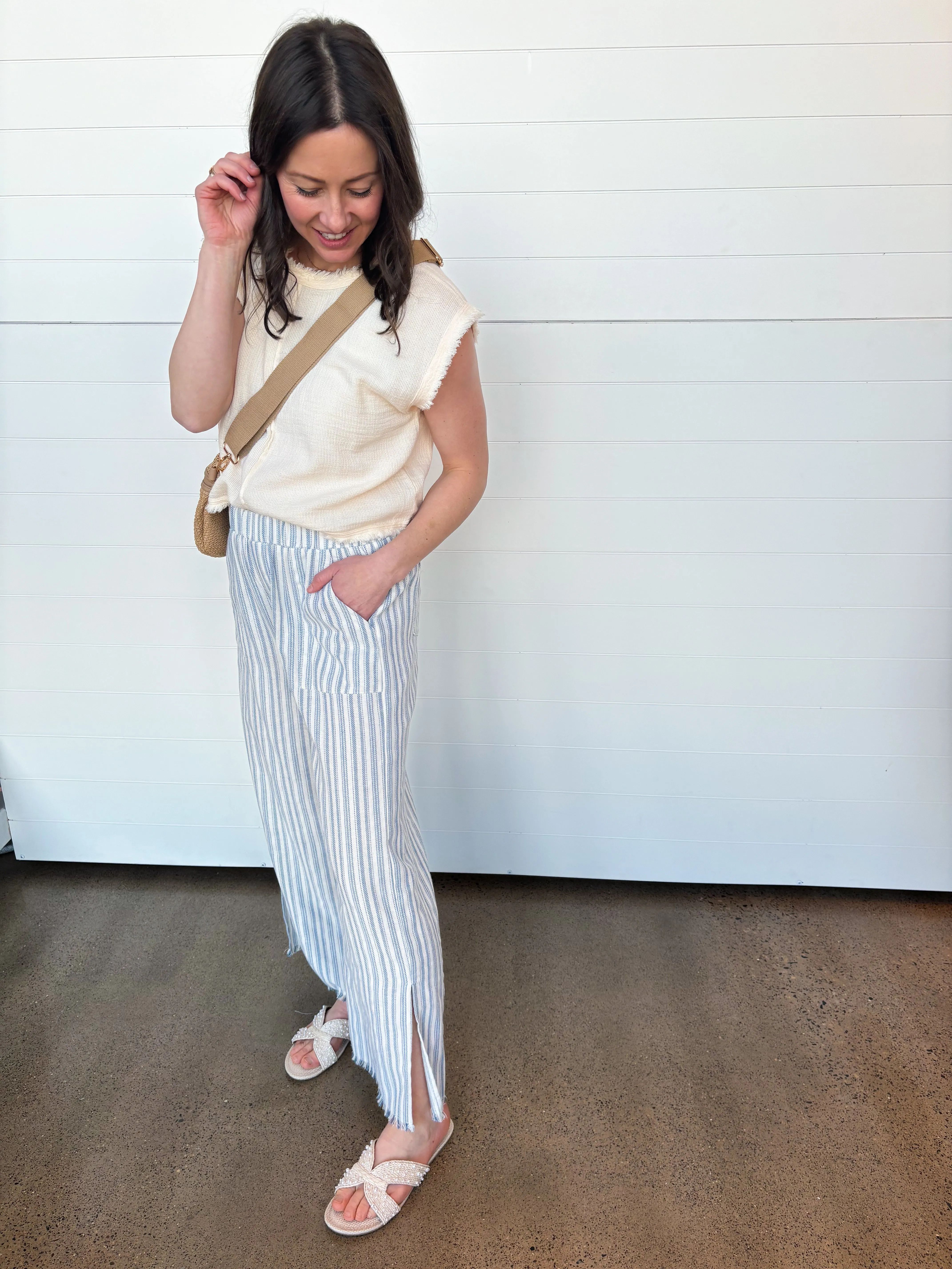 The Talia Striped Wide Leg Pants