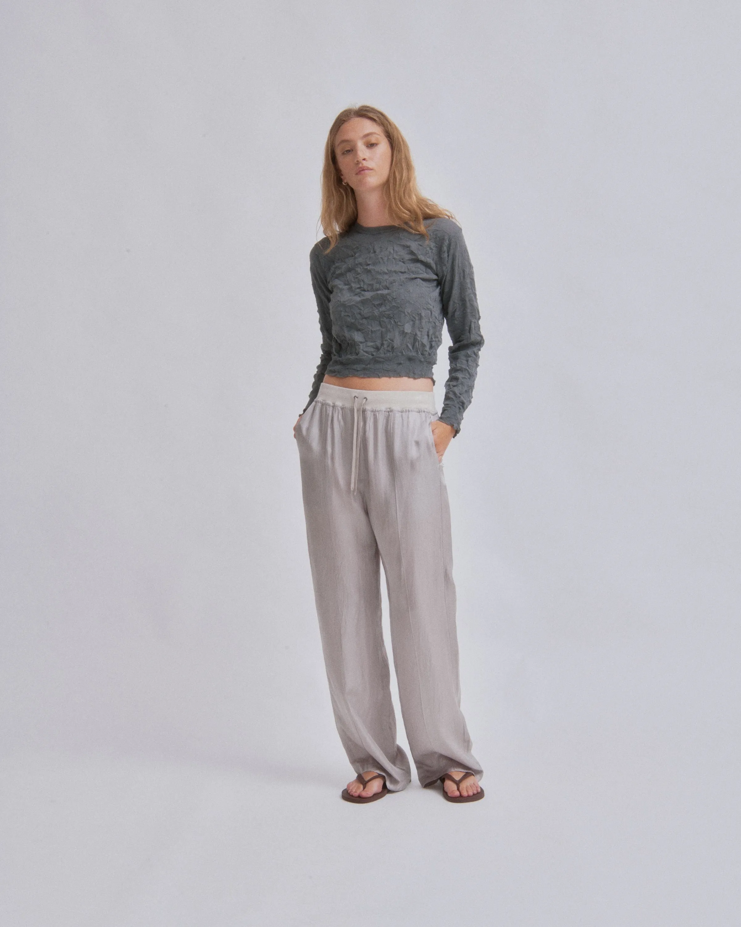 Track Pants in Stone