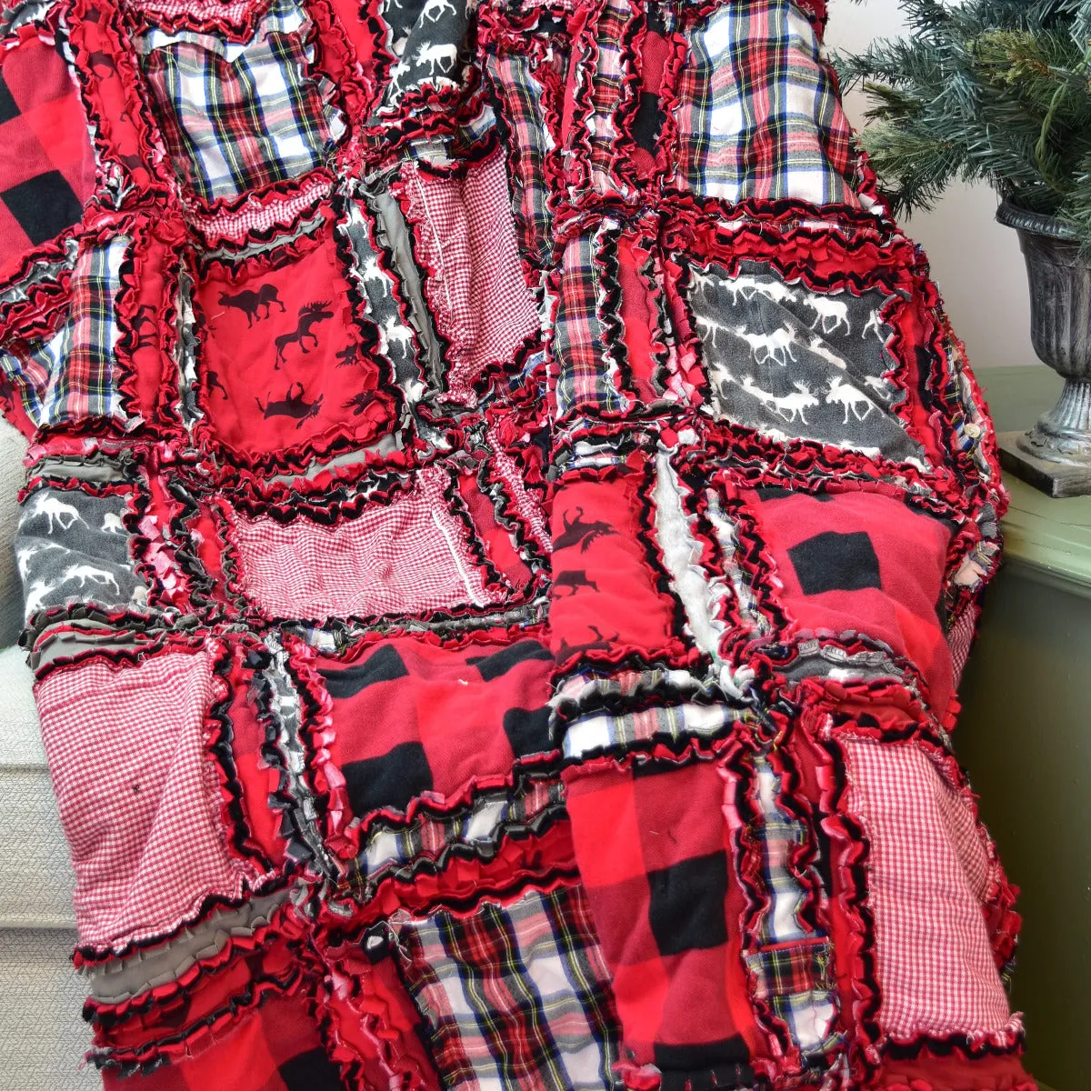 Tshirt Rag Quilt made from Clothing