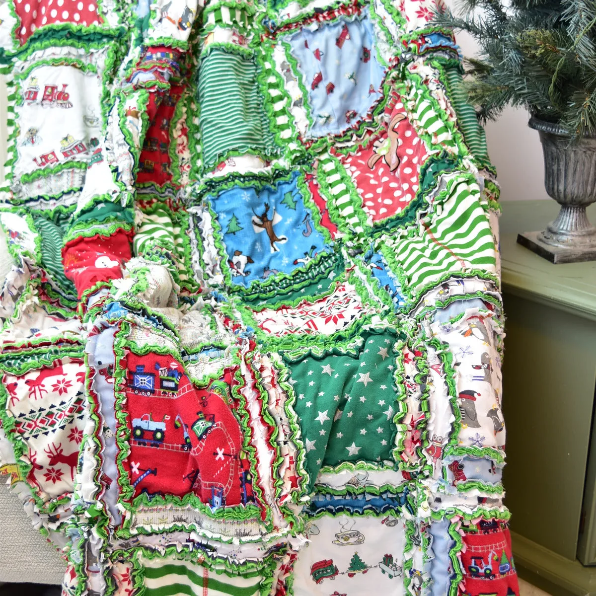 Tshirt Rag Quilt made from Clothing