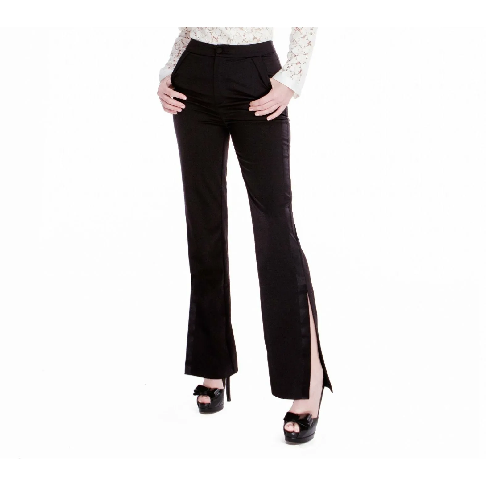 Tuxedo Wool Blend Black Trouser