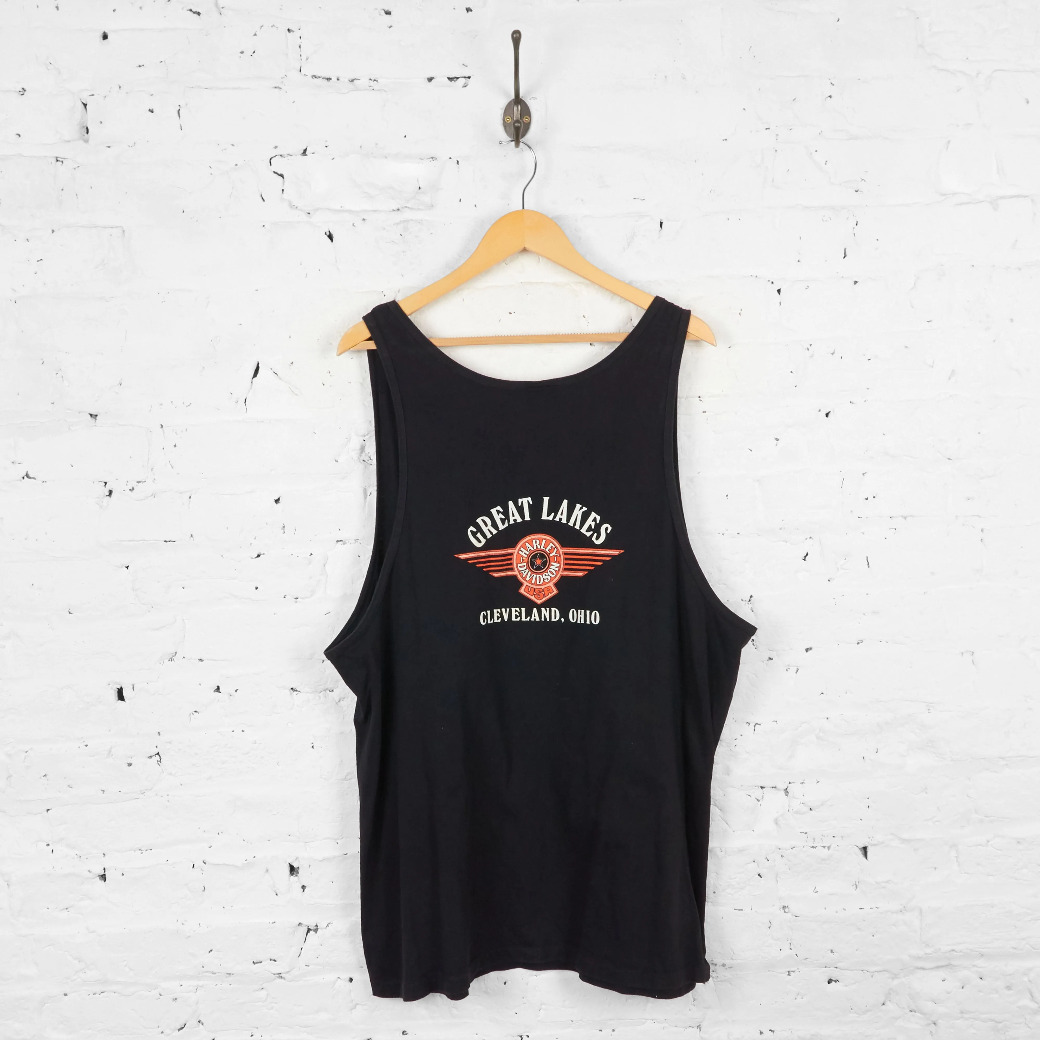 Vintage Tiger Harley Davidson Vest - Black - XXL