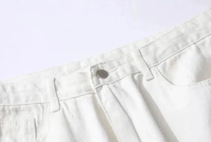 Vintage Washed Straight Leg Jeans