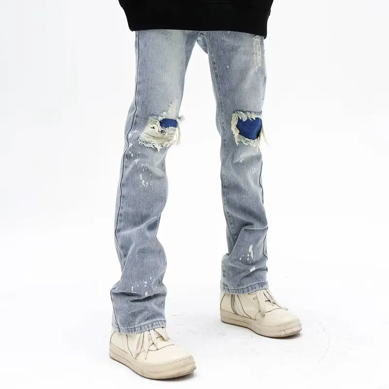 Vintage Washed Straight Leg Jeans