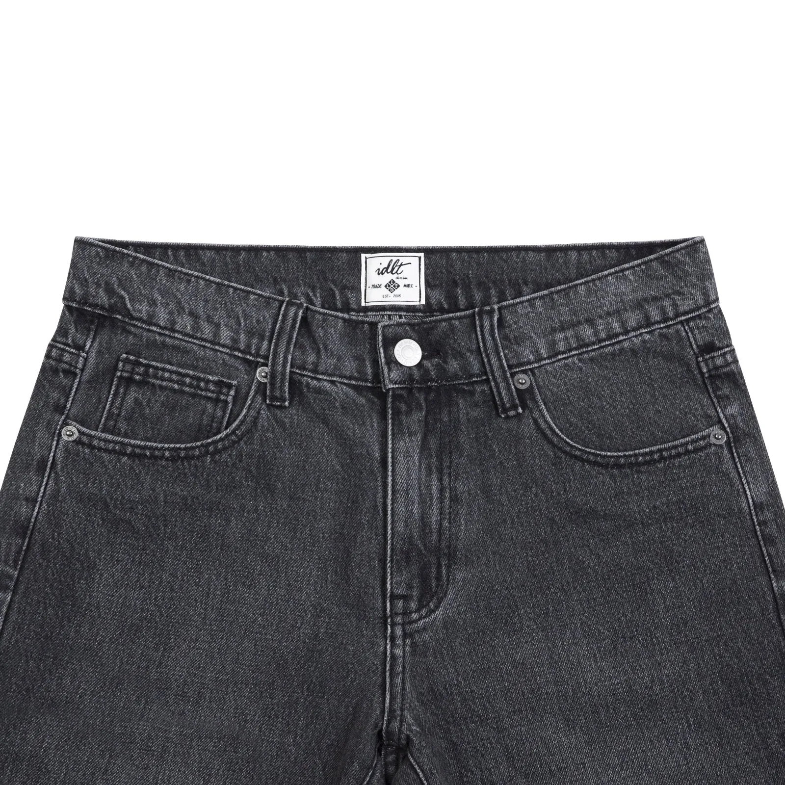 Washed Gray Denim Jeans