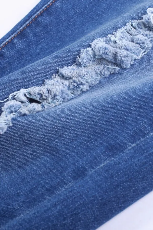 Washed High Waisted Wide Leg Jeans