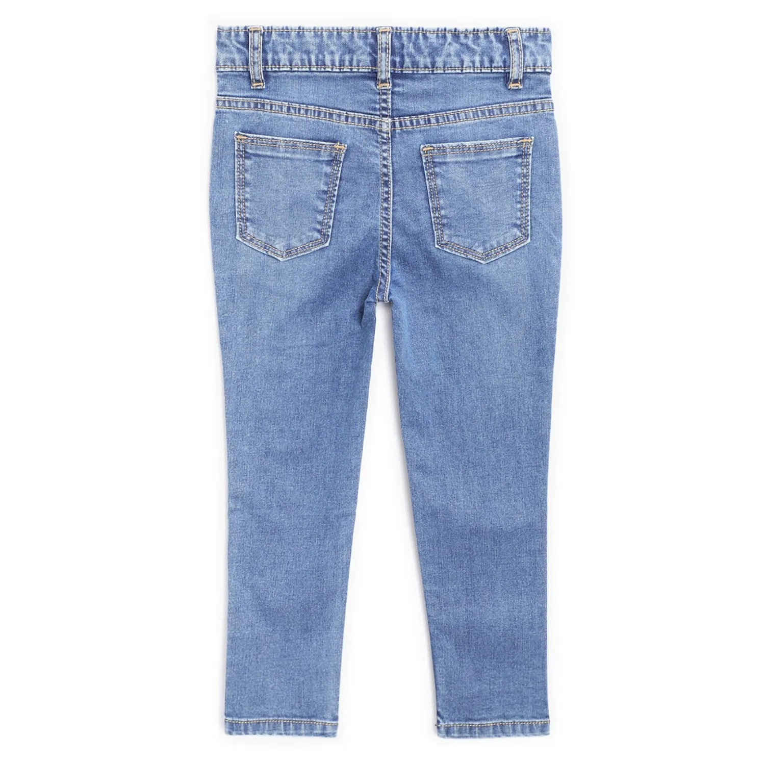 Washed Indigo Denim Jeans