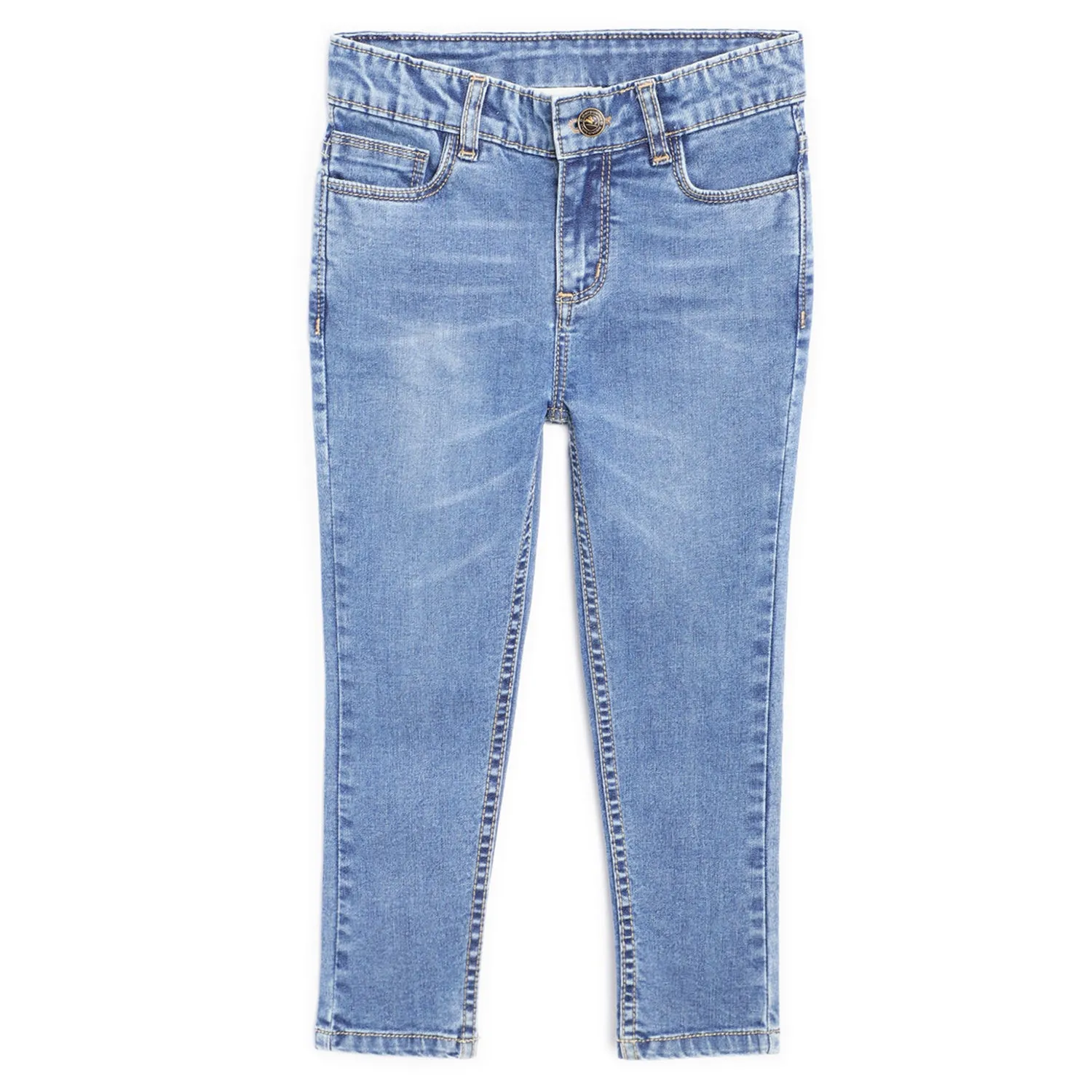 Washed Indigo Denim Jeans