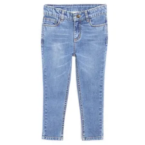 Washed Indigo Denim Jeans