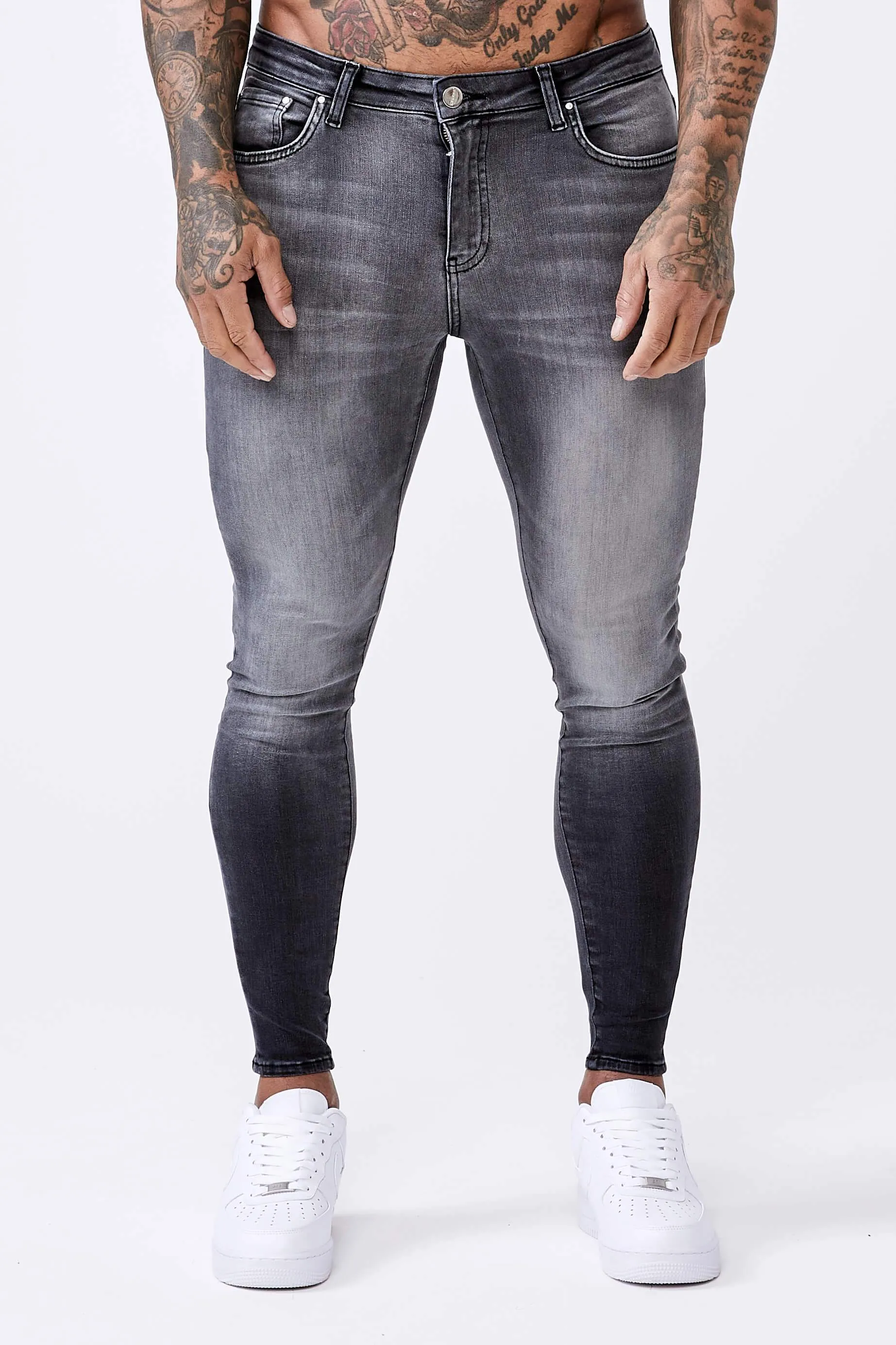 Washed Light Grey - Spray-On Jeans