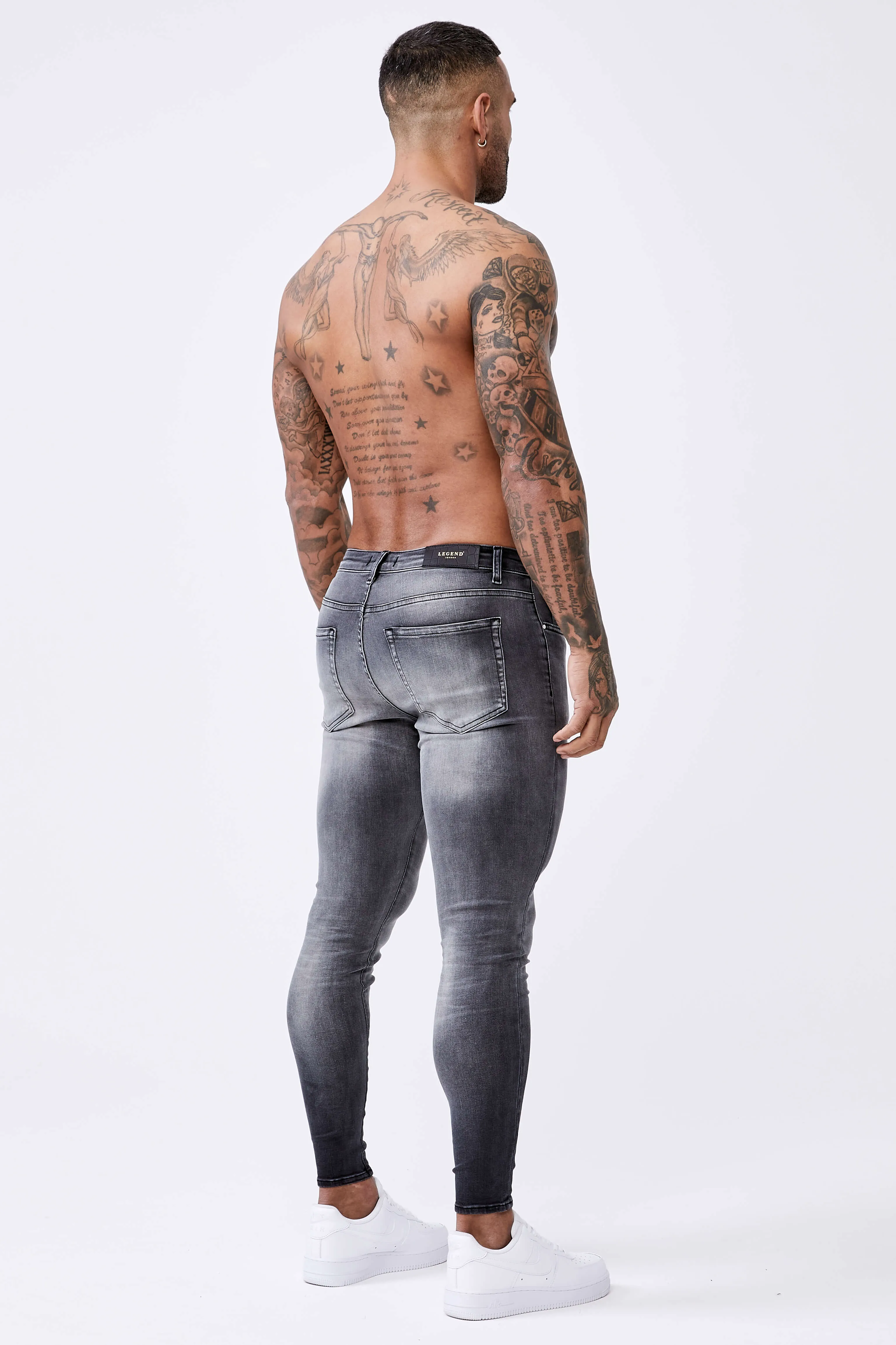 Washed Light Grey - Spray-On Jeans