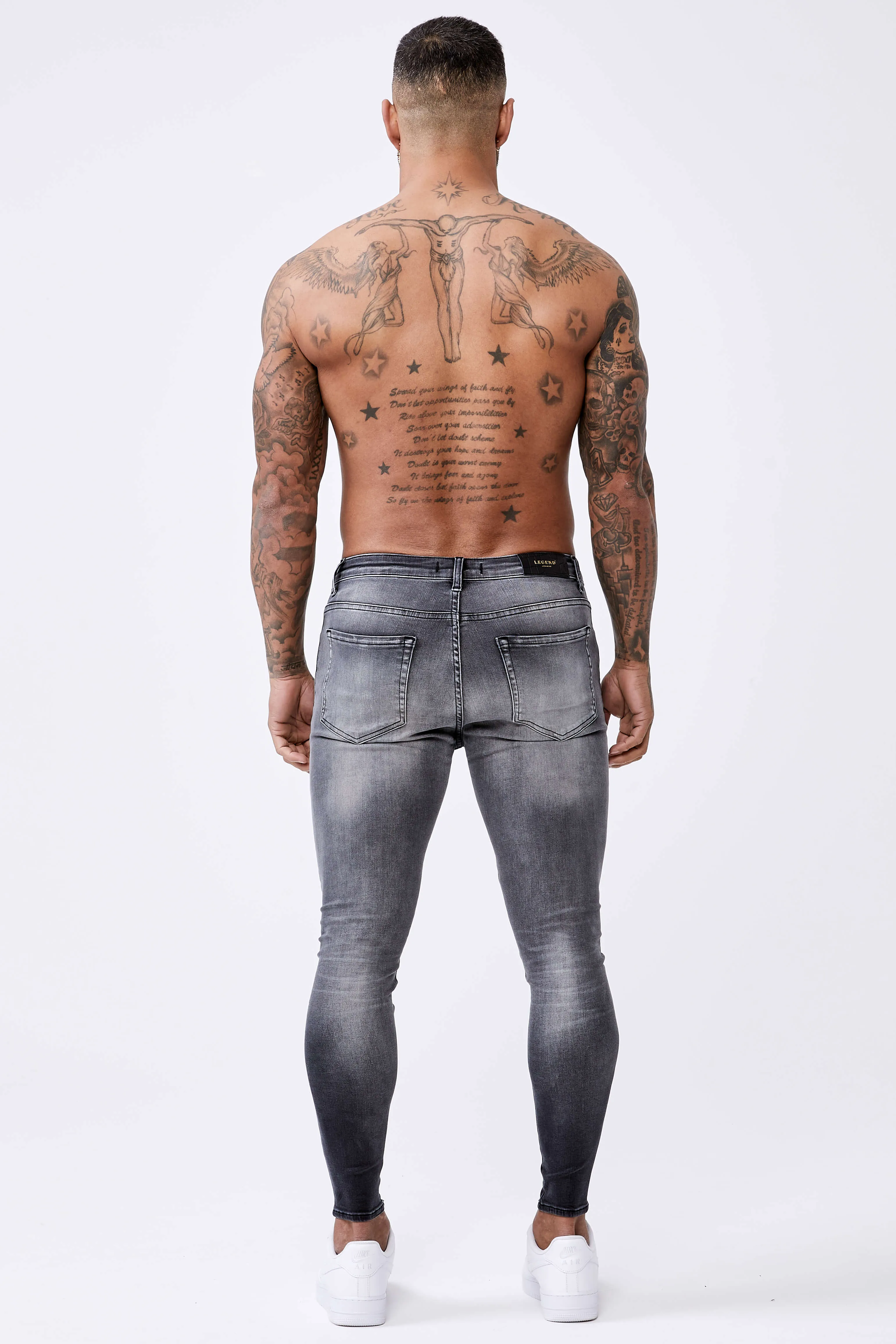 Washed Light Grey - Spray-On Jeans