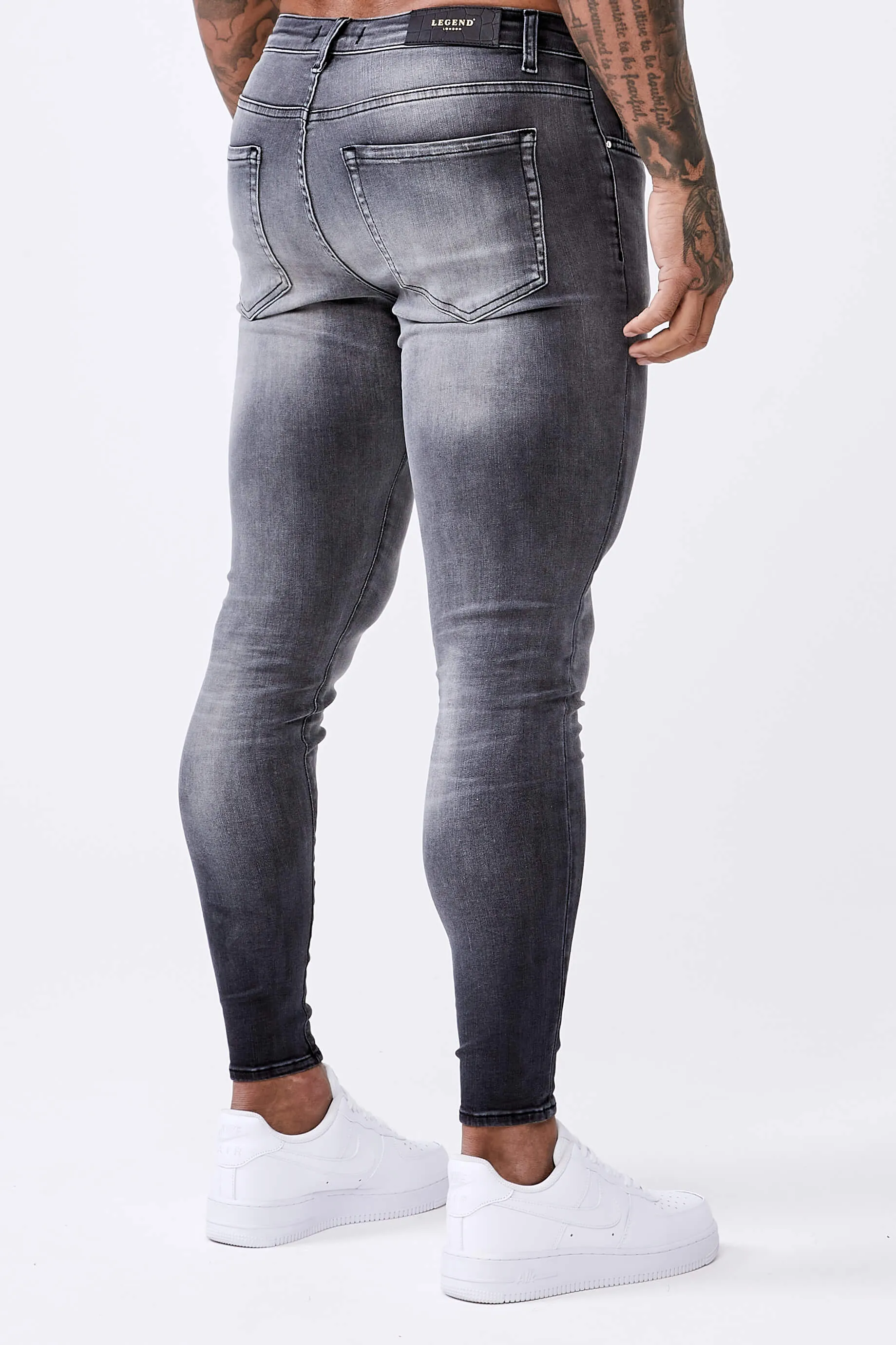 Washed Light Grey - Spray-On Jeans
