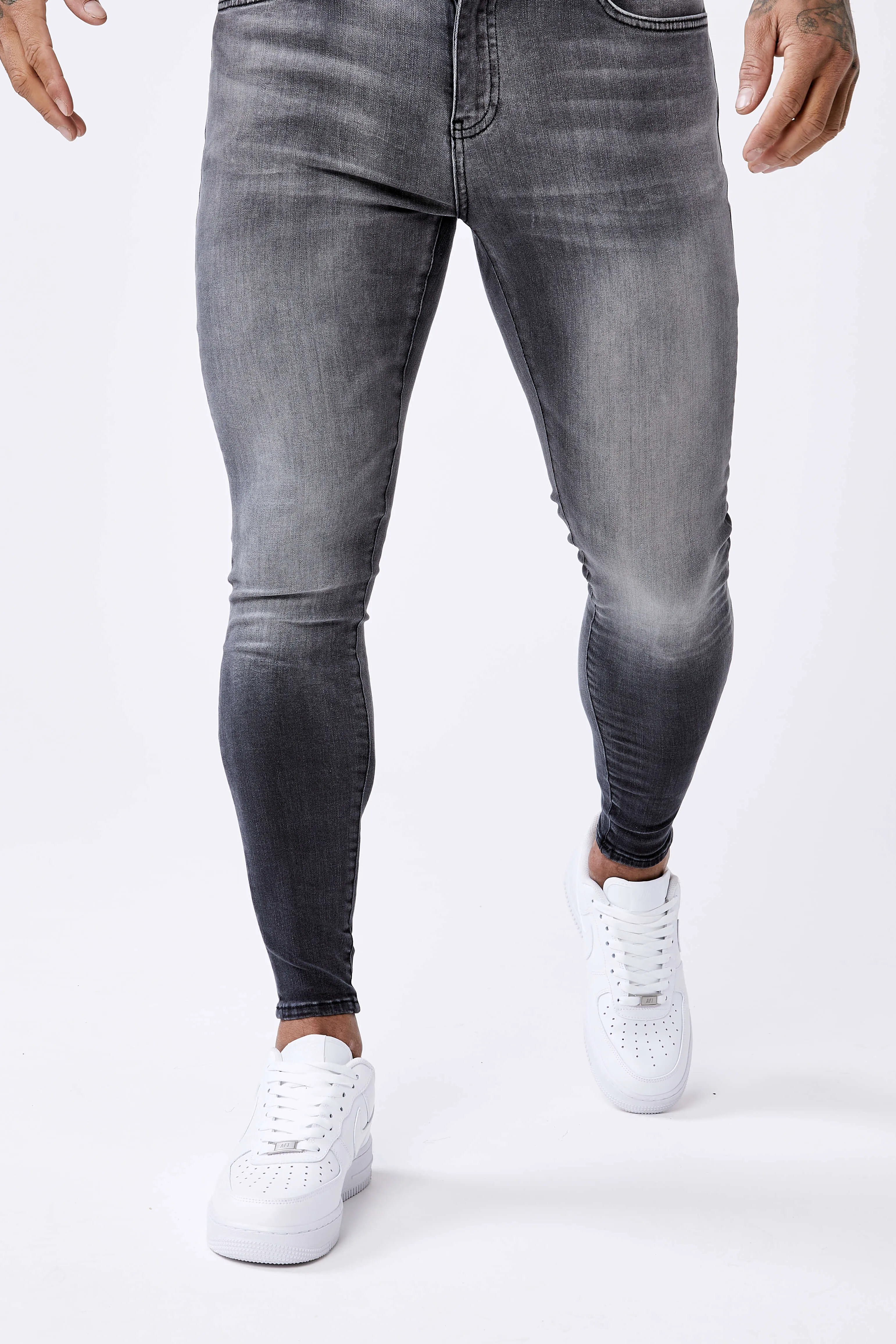 Washed Light Grey - Spray-On Jeans