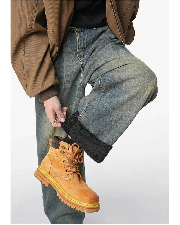 Washed Plush Jeans