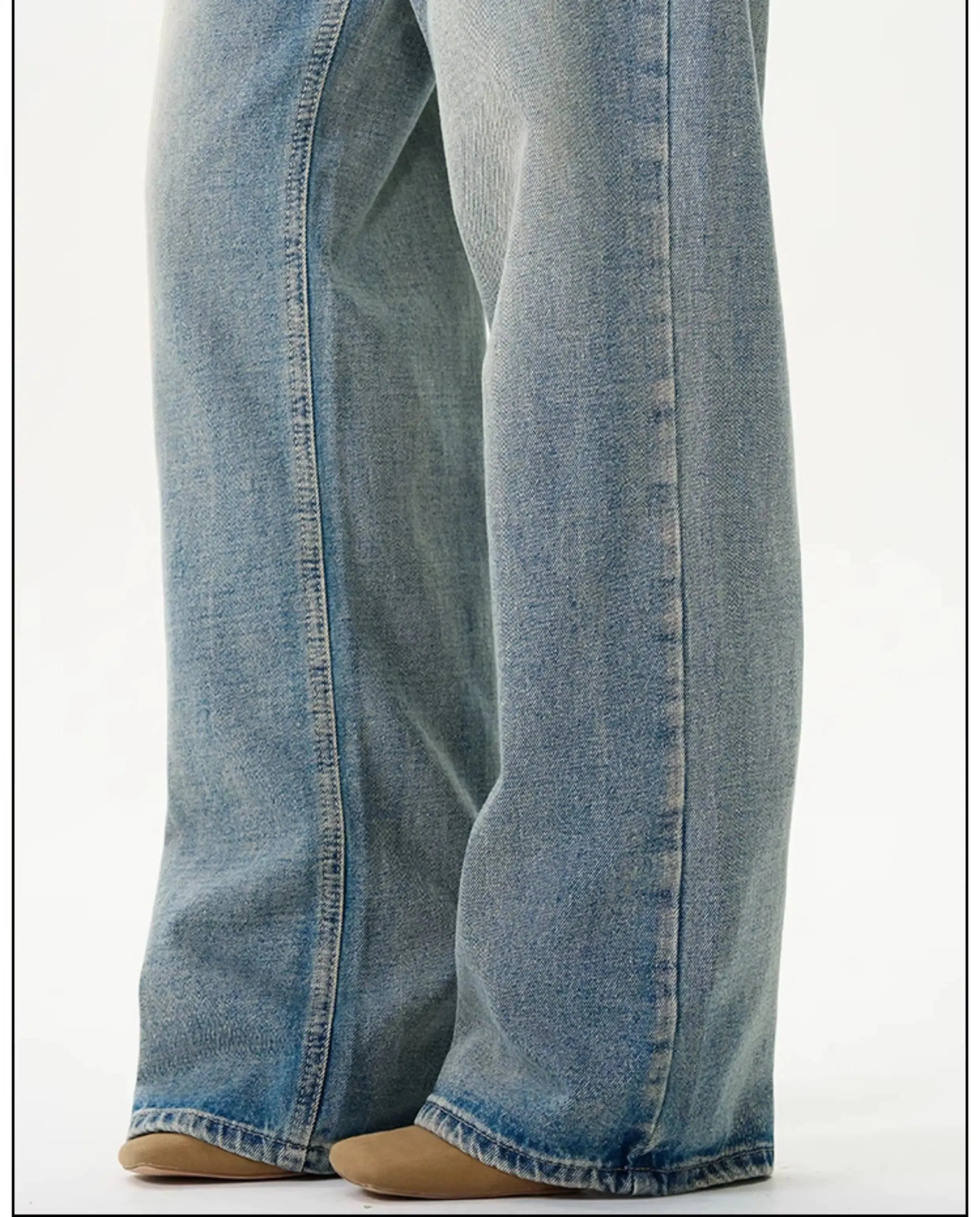 Washed Straight-leg Jeans