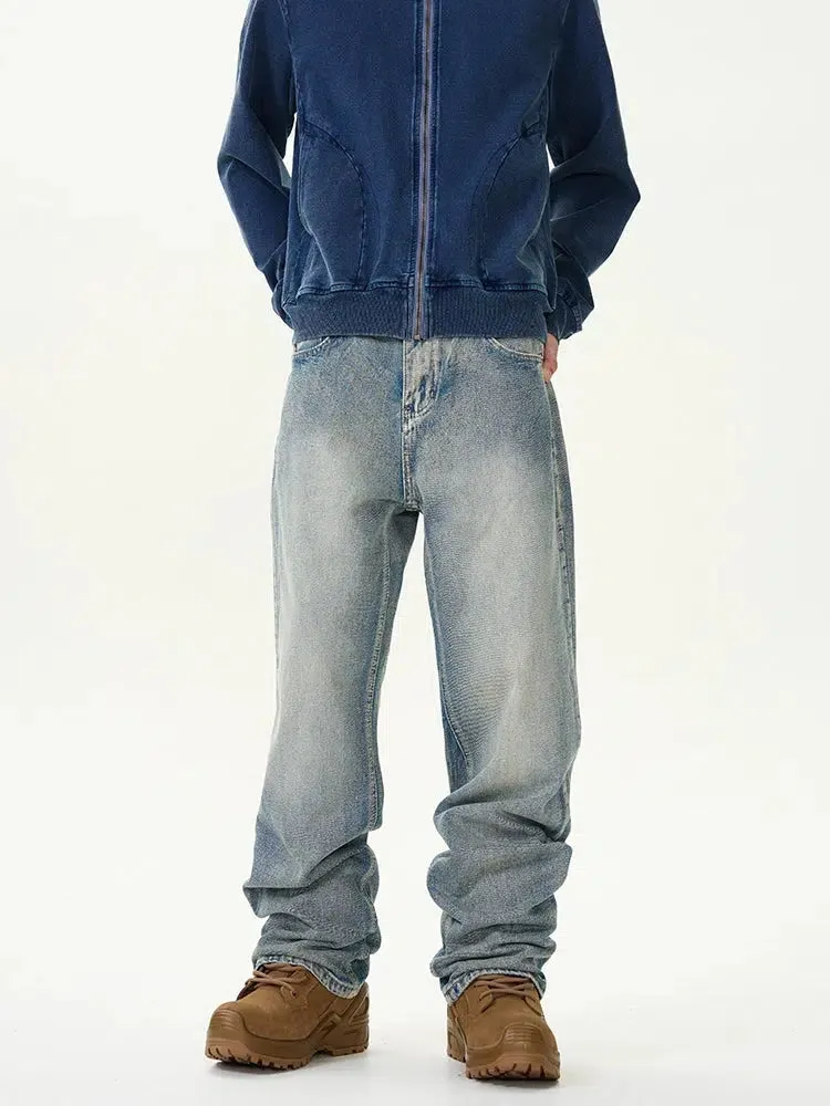 Washed Straight-leg Jeans