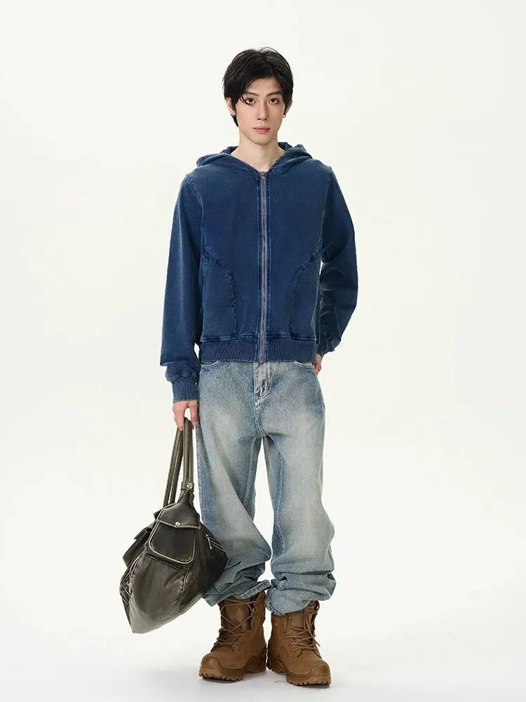 Washed Straight-leg Jeans