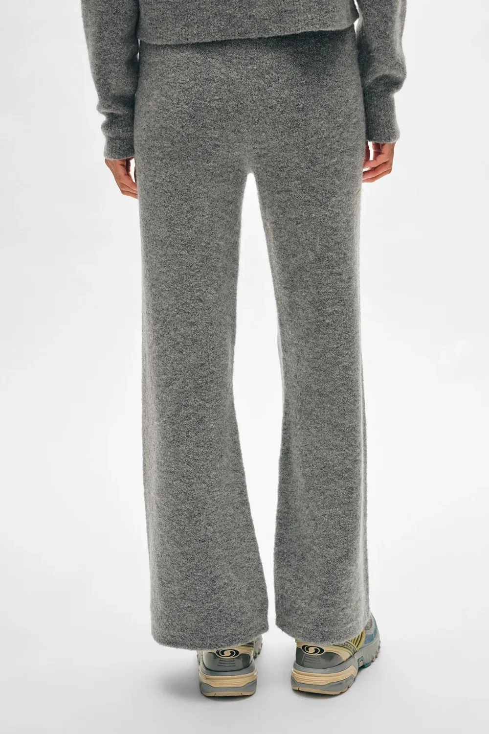 White   Warren Boucle Cashmere Blend Wide Leg Pant