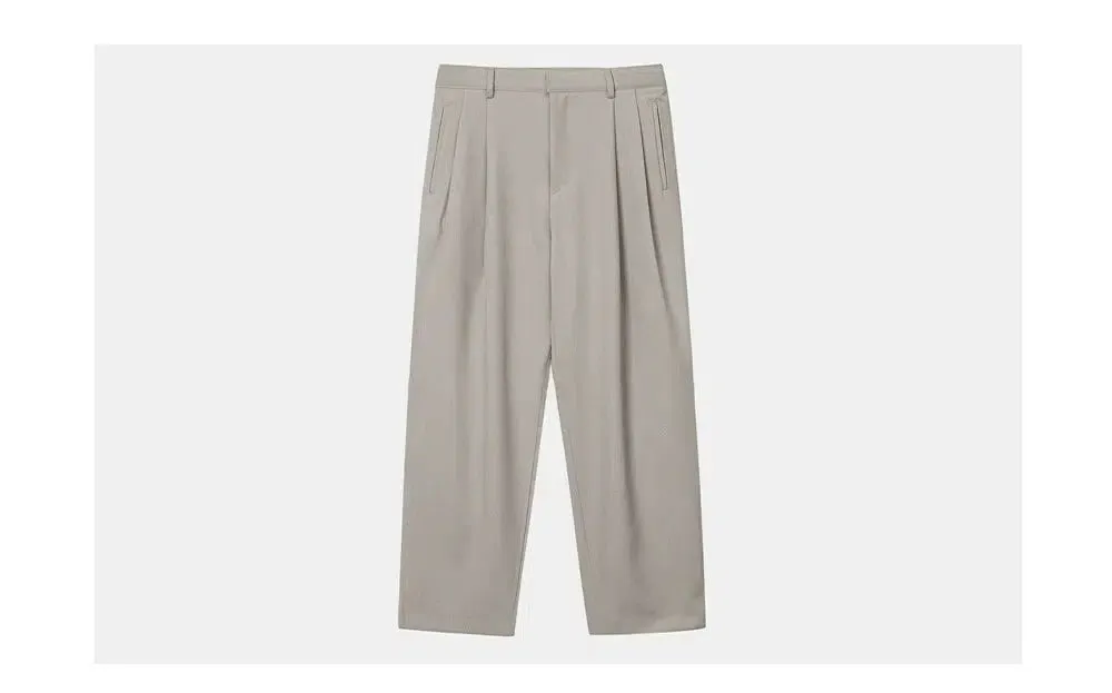 Wide-Leg Pleated Pants