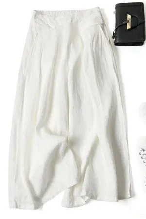 Wide Leg Solid Color Pants