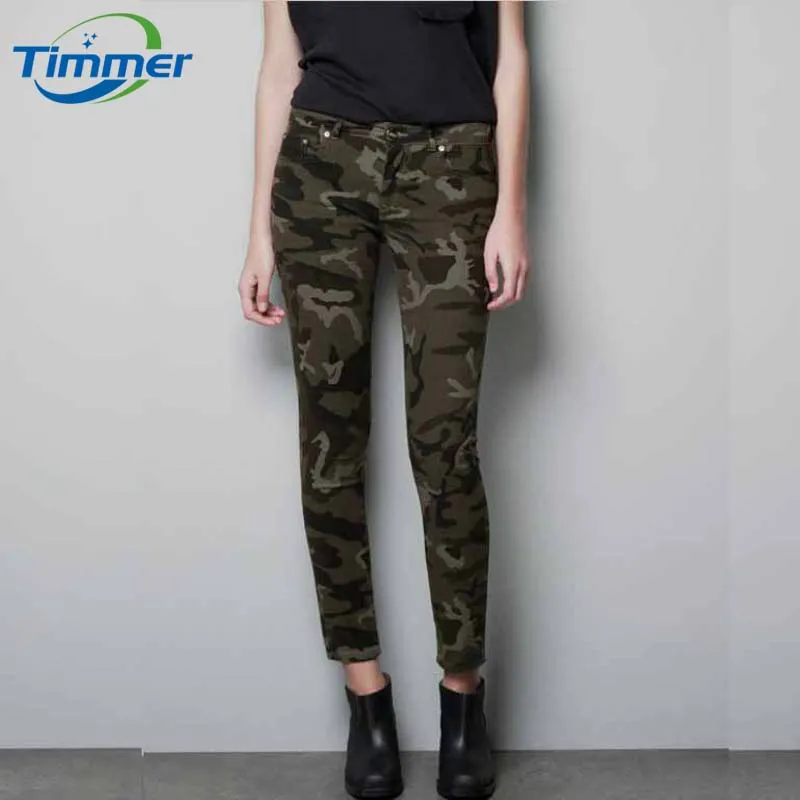 Women's Pants Pantalon Femme Camouflage Slim Elastic Army Pencil Pant Uniform Womens Trousers Women Pants Clothes Gloria Jeans
