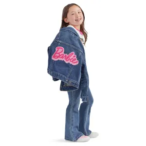 Wrangler x Barbie Girls' Zip Front Denim Jacket in Wrangler Blue