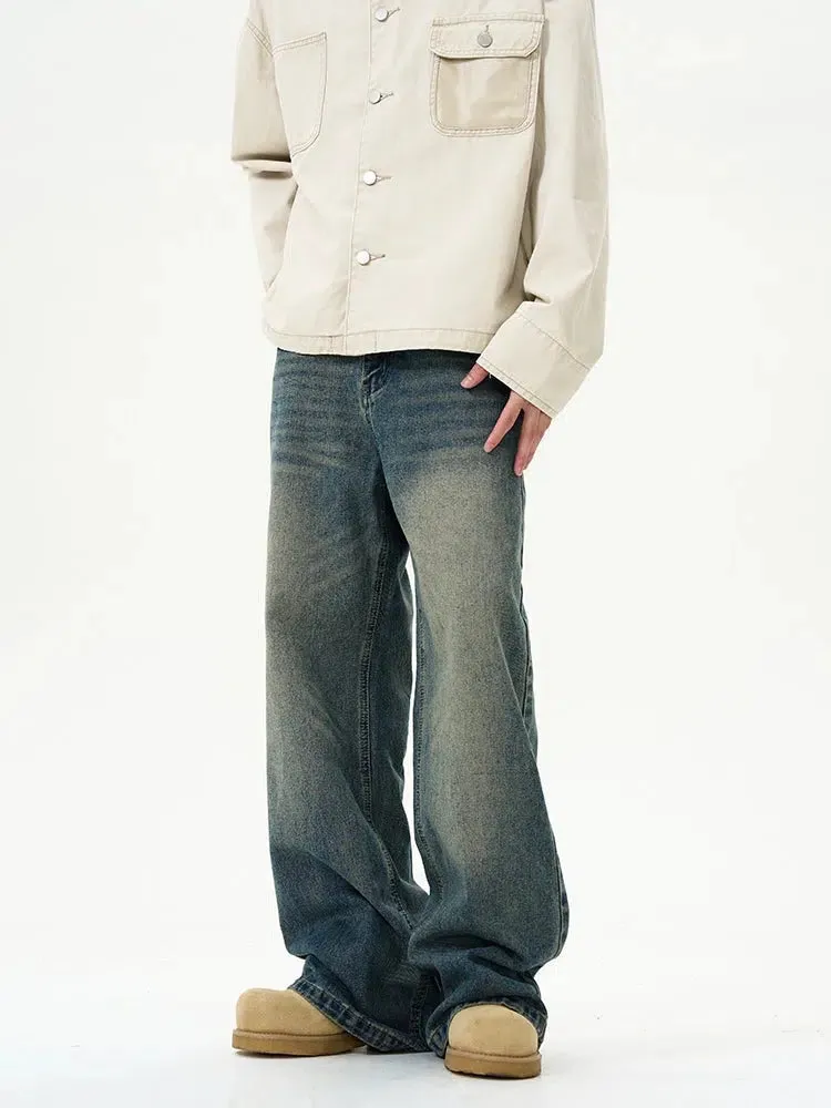 Yellow Mud Wide-leg Denim Pants