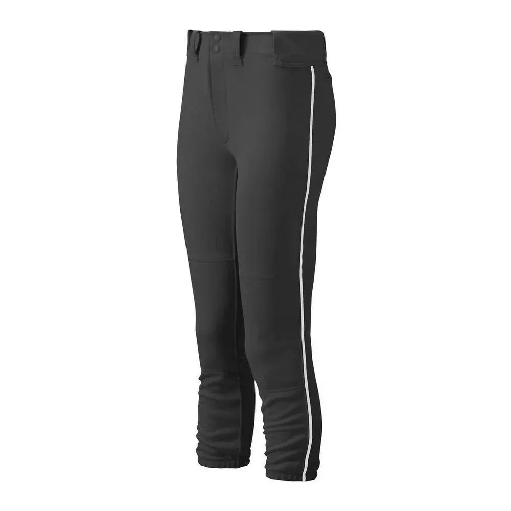 Youth Girl's Belted Piped Softball Pant