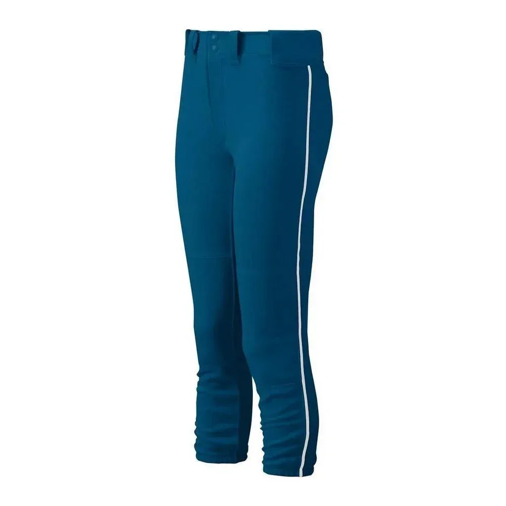 Youth Girl's Belted Piped Softball Pant