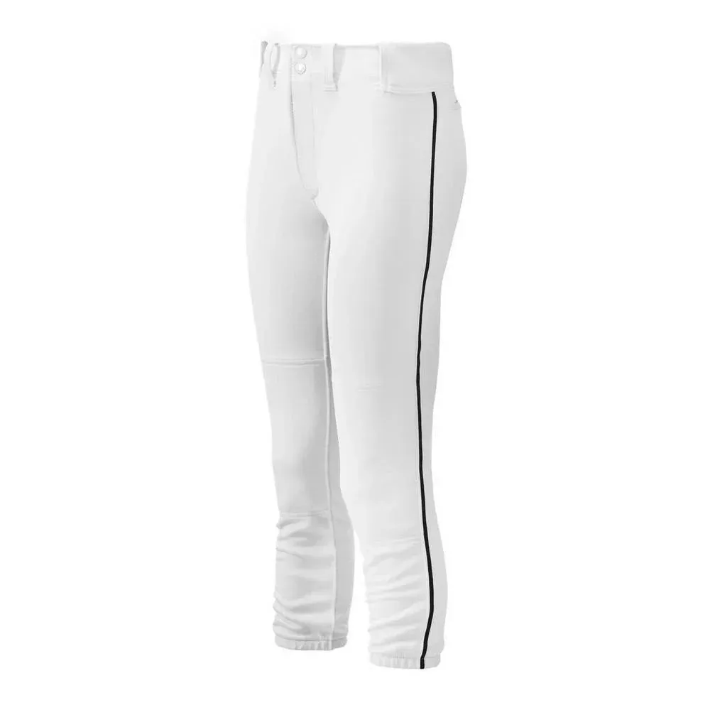 Youth Girl's Belted Piped Softball Pant