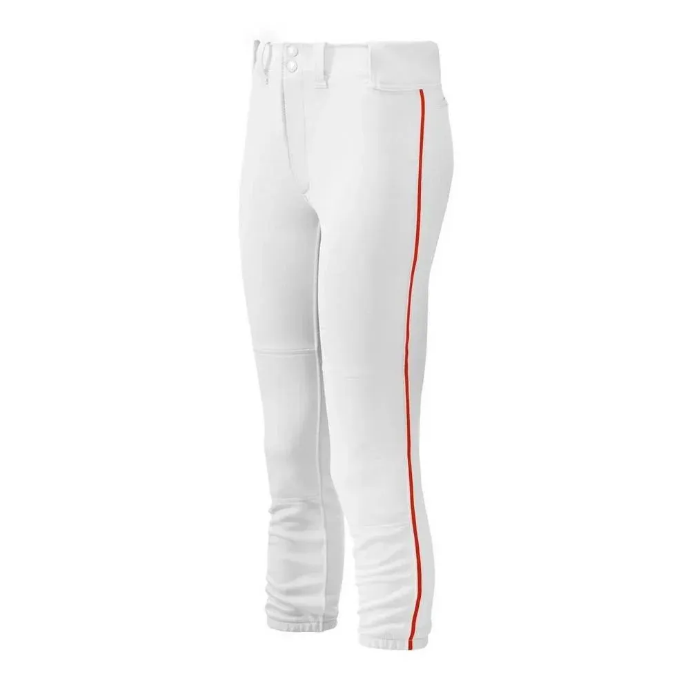 Youth Girl's Belted Piped Softball Pant