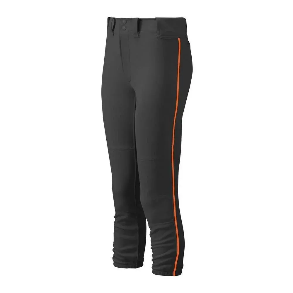 Youth Girl's Belted Piped Softball Pant