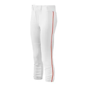 Youth Girl's Belted Piped Softball Pant