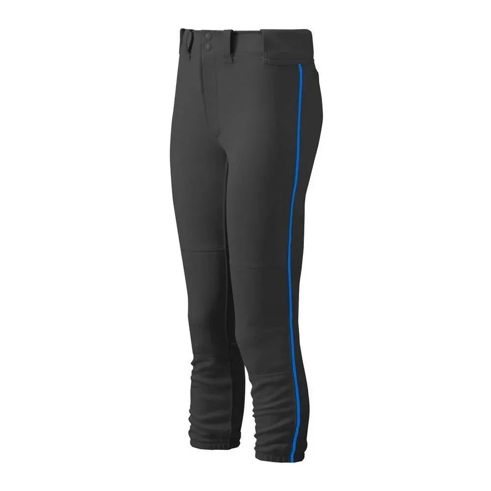 Youth Girl's Belted Piped Softball Pant