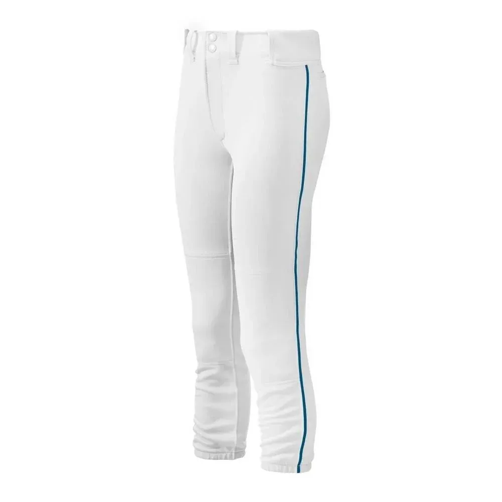 Youth Girl's Belted Piped Softball Pant
