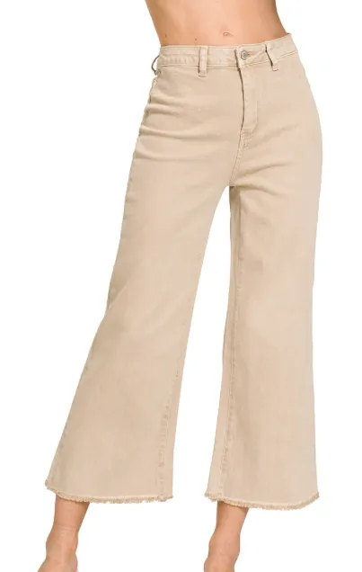 Z High Waisted Straight Leg Jeans, SAND BEIGE