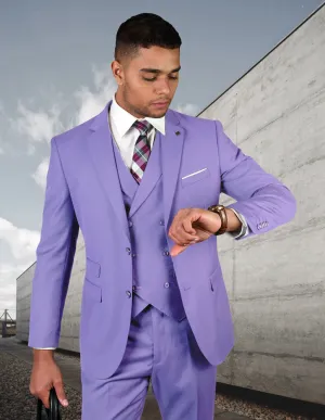 ZARGALA 3 PC LAVENDER MODERN FIT SUIT